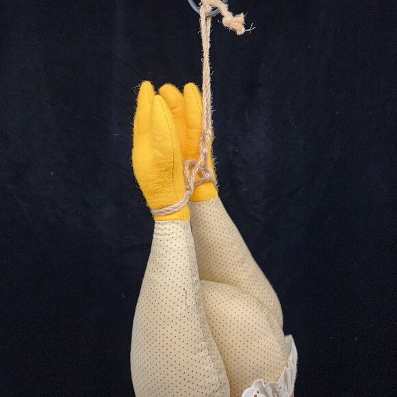 Handmade Hanging Plush Turkey Doll Kitchen Thanksgiving Decor Cotton Fabric - Picture 4 of 8